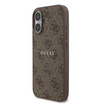 Guess PU Leather 4G Colored Ring MagSafe dėklas skirtas Apple iPhone 17 Brown