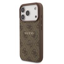 Guess PU Leather 4G Colored Ring MagSafe dėklas skirtas Apple iPhone 17 Pro Brown