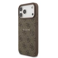 Guess PU Leather 4G Colored Ring MagSafe dėklas skirtas Apple iPhone 17 Pro Max Brown