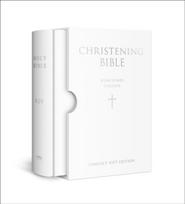 HOLY BIBLE: King James Version (KJV) White Compact Christening Edition