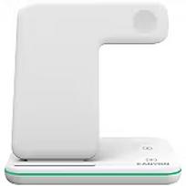 Canyon WS-303 3in1 Wireless charger, with touch button for Running water light, Input 9V/2A, 12V/2A, Output 15W/10W/7.5W/5W, Type c to USB-A cable length 1.2m, 137*103*140mm, 0.22Kg, White CNS-WCS303W