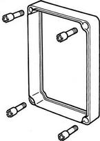 FIBOX tarpinis polikarbonato rėmas 380 x 280 x 50 mm pilkas EK su varžtais