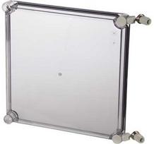 FIBOX dangtelis EK polikarbonatas 280 x 280 x 30 mm skaidrus su vyriais ir varžtais, IP65