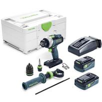 Akumuliatorinis gręžtuvas-suktuvas FESTOOL TDC 18/4 5,0/4,0 I-Plus QUADRIVE 577649