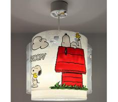 Dalber 76302 - Vaikiškas pakabinamas šviestuvas SNOOPY 1xE27/15W/230V balta/raudona