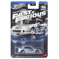 Hot Wheels Silverline Fast and Furious Graphic Remix Modeliukas Custom Acura Integra Sedan GSR, silver (yra Sandėlyje)
