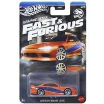 Hot Wheels Silverline Fast and Furious Graphic Remix Modeliukas Nissan Silvia S15, orange (yra Sandėlyje)