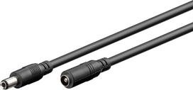 DC maitinimo kabelio ilgiklis 5m 5.5x2.1mm juodas 2x0.5 mm² max 24VDC 120W