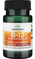 B-12 Hydroxycobalamin, 1000mcg - 60 chewable tablets