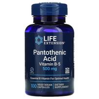 Pantothenic Acid (Vitamin B-5), 500mg - 100 vcaps