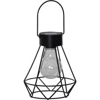 Juodas LED žibintas Star Trading Eddy, aukštis 15,5 cm