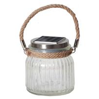 Stiklinis saulės energija veikiantis LED žibintas Star Trading Jamjar, aukštis 11,5 cm