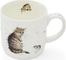 Wrendale kaulinio porceliano puodelis Cat and Mouse, 310 ml