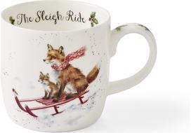 Wrendale kaulinio porceliano puodelis Sleigh Ride, 310 ml