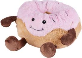 Šildomas pliušinis žaislas WARMIES Spurga Pink Donut (standartinis dydis)