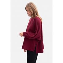 B306 Megztas laisvo kirpimo džemperis - bordo