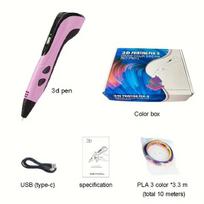 USB 3D spausdinimo rašiklis,  Rožinis