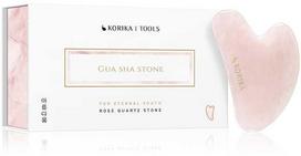 Korika Gua Sha masažinis akmuo iš rožinio kvarcito (Gua Sha Stone)