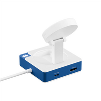 Hyper Drive Flex MagCharge USB-C Hub, White/Blue | HD8100BUGL | 1 HDMI port