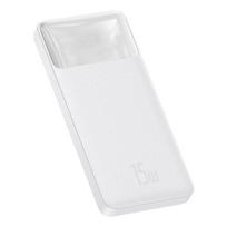 LiPo išorinis akumuliatorius (Powerbank) 10000mAh 15W 5V 3A 2xUSB + USB C Bipow baltas BASEUS