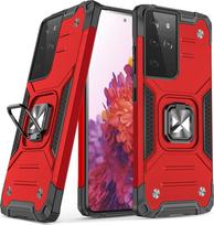Wozinsky Wozinsky Ring Armor armored hybrid case cover + magnetic grip Samsung Galaxy S22 Ultra red