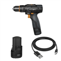 Batavia B.V. 12V Cordless Combi Drill – Fixxpack 2.0 Set (includes 2.0Ah Battery  AND  USB-C Charging Cable)