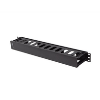 LANBERG 19" Cable Management, 1U, Type A, Plastic | AK-1703-B | Black