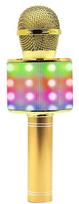 Wireless karaoke microphone Manta, gold with LED