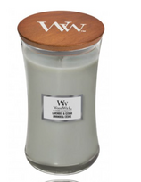 Woodwick Lavender  AND  Cedar Scented Candle, 610 g