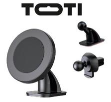 Telefono laikiklis SEEK TOTI SEEK TOTI Magnetic Round Shape Car Holder with 3M Glue Mount (Black)