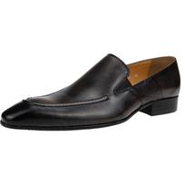 Fashion Purely Handmade Genuine Cow Leather Shoes Men's Sapato Social Formal Wedding Dress Shoes Loafers Pointed Toe Stylish Shoe 39 ruda