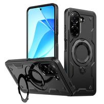 Dėl Xiaomi Poco C71 Redmi A5 4G 6,88 colio dėklo Šarvuotas Atsparus smūgiams 360° besisukantis magnetinis laikiklis TPU rėmelis Plastikinis telefono dangtelis For Redmi A5 4G juoda