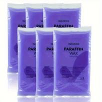 Waxkiss parafino vaško papildymas, 6 vnt. (1200g) - drėkinamasis terapinis vaškas rankoms ir kojoms. ,  Violetinė