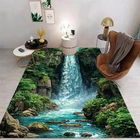 Peizažo Kilimas Animacinis Svetainės Miegamojo Virtuvės Sofos Stalo Balkono Kilimas Neslystantis Plaunamas Kilimėlis Išskirtiniai Ornamentai 50X80CM