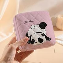 Paminkštinta Panda Rašto Daugiafunkcinė Higieninių Įklotų Rankinė