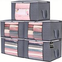 5 vnt. didelių drabužių saugojimo maišų rinkinys