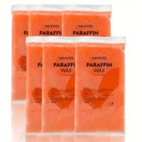 Waxkiss parafino vaško papildymas, 6 vnt. (1200g) - drėkinamasis terapinis vaškas rankoms ir kojoms. ,  Oranžinė