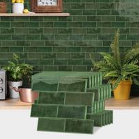 3D Stereo Klijai Lipnios Sienų Plytelės Vandeniui Atsparios Karščiui Atsparios Nuplėšti ir Klijuoti Backsplash Plytelės Lipdukas Virtuvei Vonios Kambariui Namams Nuimamas 30.5CM*22.1CMX10Pcs