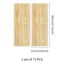 2 vnt. 40x15cm PVC medžio rašto lipni sienų lipdukas, vandeniui atsparus, svetainės, miegamojo sienų dekoravimas, grindų lipdukai 40X15CMX2Pcs