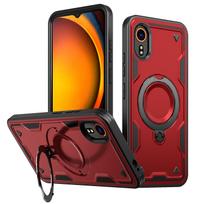 Dėklas Samsung Galaxy Xcover 7, Armor, atsparus smūgiams, 360° besisukantis magnetinis metalinis stovas, TPU rėmelis, kietas plastiko telefono dangtelis For Galaxy XCover7 raudona