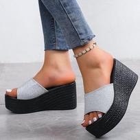 madingi Batai Moteriškos Basutės Minkštas Padukas Pleištai Basutės Vasariniai Batai Moterims Platforminės Basutės Pleištai Zapatos Mujer Vasarinė Avalynė 35 smėlis