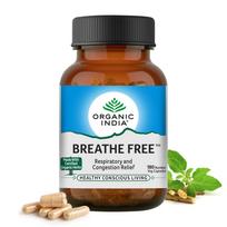 TATA Organic India Breathe Free 180 vegetarinių kapsulių kvėpavimo takų sveikatai ir lengvam kvėpavimui