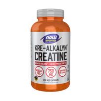 NOW Foods Kre-Alkalyn Creatine 750mg maisto papildas, 240 veganiškų kapsulių