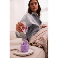 Momini Lilac kūdikio nagų priežiūros rinkinys, žirklutės, kirpiklis, dildė, dėklas