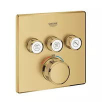 Grohe Grohtherm SmartControl – termostatinis maišytuvas, montuojamas po sienoje, 3 vožtuvai, Cool Sunrise šlifuotas 29126GN0