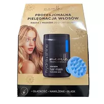 MEVELLE PROFESSIONAL_SET Hydra & Shine plaukų kaukė 900ml + galvos odos masažuoklis