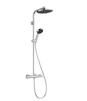 Hansgrohe Activera S – dušo komplektas su termostatu, skersmuo 24 cm, 2 srovių tipai, EcoSmart+, chromas 28083000