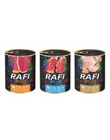 DOLINA NOTECI RAFI mix skoniai (antis, putpelės, ėriena) 36x400g šlapio šunų maisto