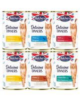 BUTCHER'S Delicious Dinners in Jelly 400g su vištiena, su elniena, su upėtakiu, su jūros žuvimi, su jautiena