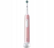 "Oral-B Pro 1 Pink" dantų šepetėlis + baltas dėklas + 4x juodi antgaliai + nemokami daiktai